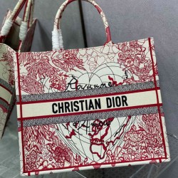 Fake Christian Dior Dioramour Dior Book Tote Red Replica