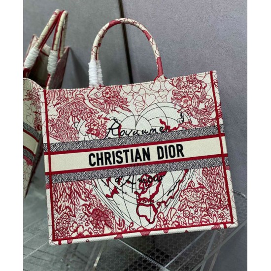 Fake Christian Dior Dioramour Dior Book Tote Red Replica Fake Christian Dior Dioramour Dior Book Tote Red Replica
