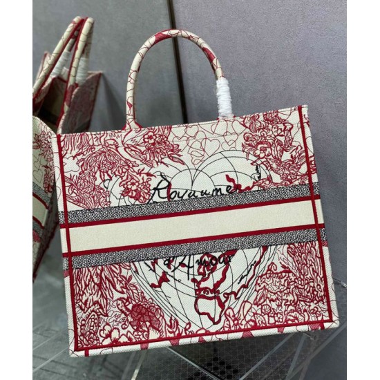 Fake Christian Dior Dioramour Dior Book Tote Red Replica Fake Christian Dior Dioramour Dior Book Tote Red Replica