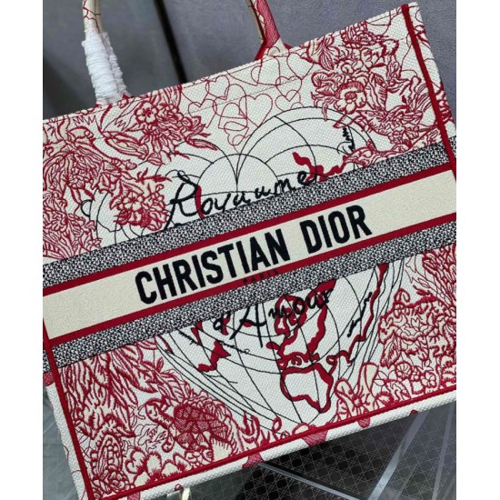 Fake Christian Dior Dioramour Dior Book Tote Red Replica Fake Christian Dior Dioramour Dior Book Tote Red Replica