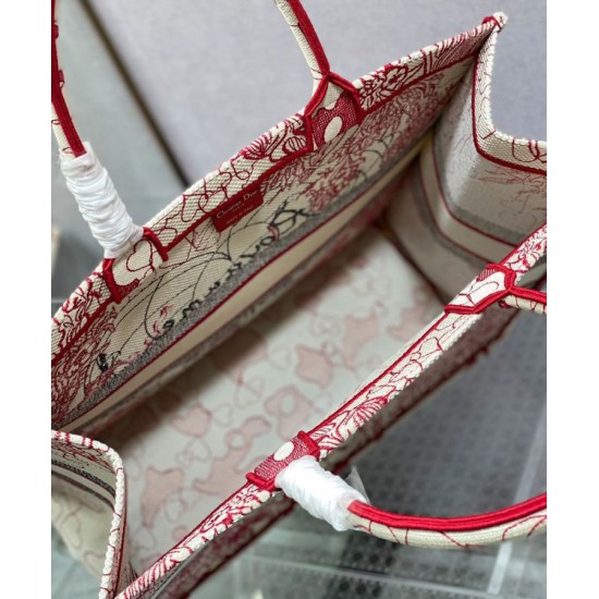Fake Christian Dior Dioramour Dior Book Tote Red Replica Fake Christian Dior Dioramour Dior Book Tote Red Replica