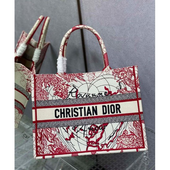 Replica Christian Dior Small Dior Book Tote Red Replica Christian Dior Small Dior Book Tote Red