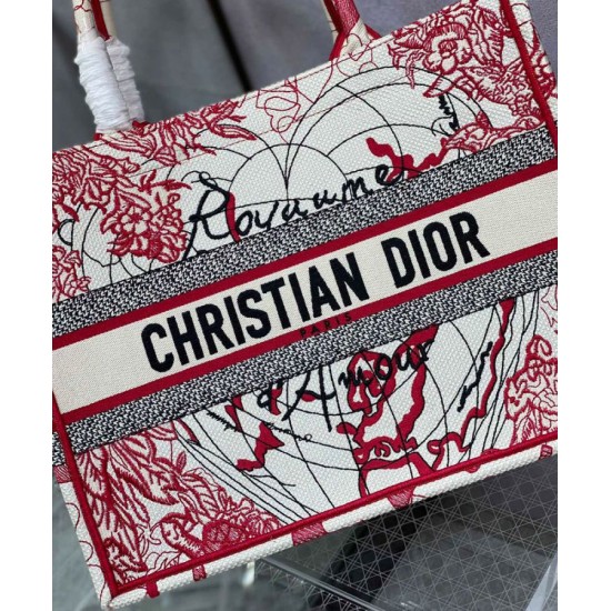 Replica Christian Dior Small Dior Book Tote Red Replica Christian Dior Small Dior Book Tote Red