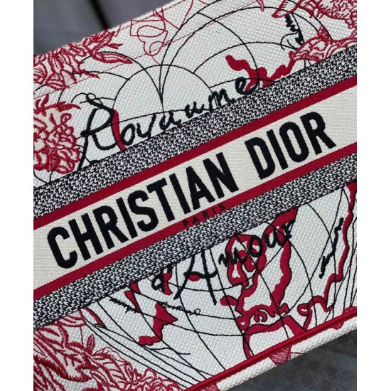 Replica Christian Dior Small Dior Book Tote Red Replica Christian Dior Small Dior Book Tote Red
