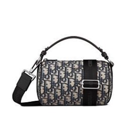 Fake Christian Dior Mini Roller Messenger Bag Dark Blue Replica