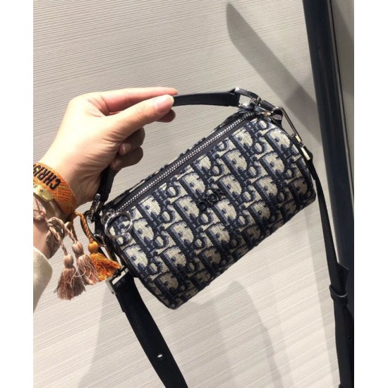 Replica Christian Dior Mini Roller Messenger Bag Dark Blue Fake Christian Dior Mini Roller Messenger Bag Dark Blue Replica