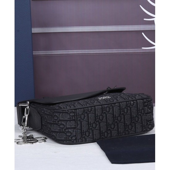 Fake Christian Dior Mini Saddle Messenger Bag Black Replica Replica Christian Dior Mini Saddle Messenger Bag Black