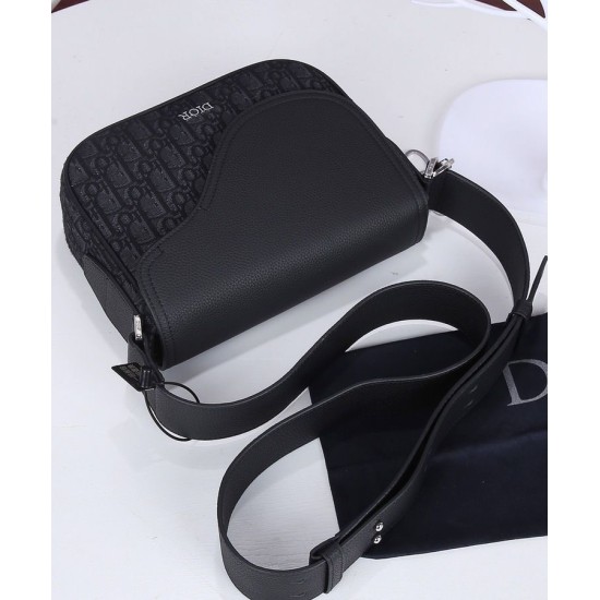 Fake Christian Dior Mini Saddle Messenger Bag Black Replica Replica Christian Dior Mini Saddle Messenger Bag Black