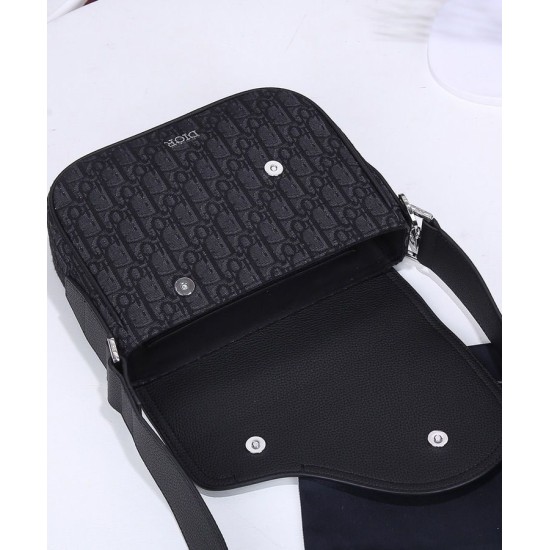 Fake Christian Dior Mini Saddle Messenger Bag Black Replica Replica Christian Dior Mini Saddle Messenger Bag Black