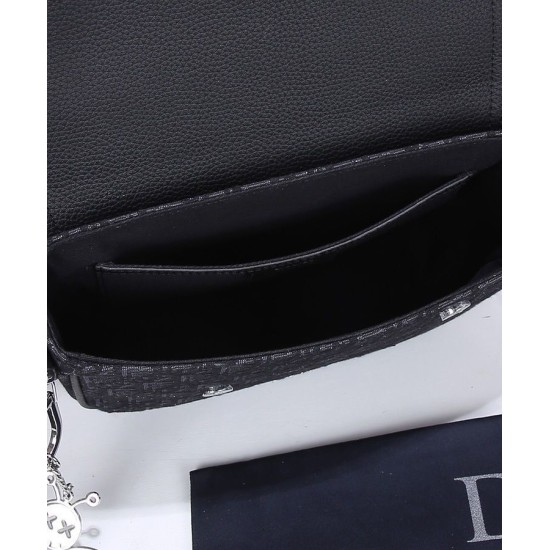 Fake Christian Dior Mini Saddle Messenger Bag Black Replica Replica Christian Dior Mini Saddle Messenger Bag Black