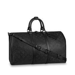 Replica Louis Vuitton Keepall Bandouliere 50 M44810 Black