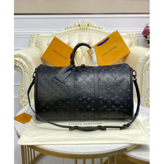 Replica Louis Vuitton Keepall Bandouliere 50 M44810 Black