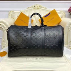 Replica Louis Vuitton Keepall Bandouliere 50 M44810 Black