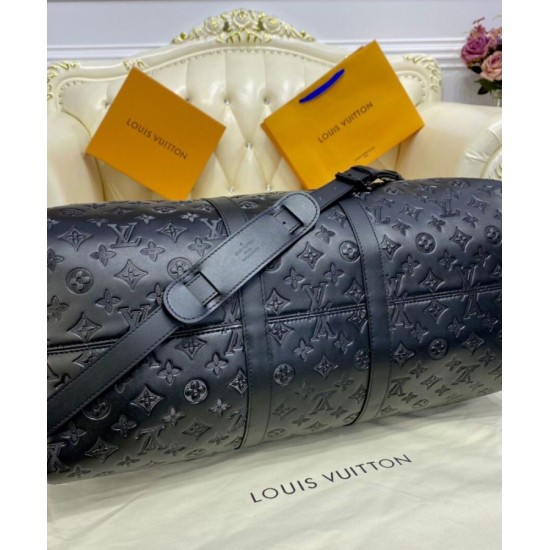 Replica Louis Vuitton Keepall Bandouliere 50 M44810 Black