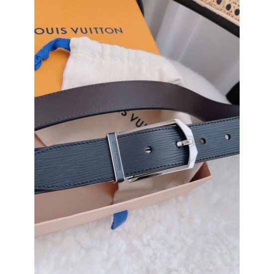 Fake Louis Vuitton Slender 35mm Reversible Belt Epi M0128Q Replica