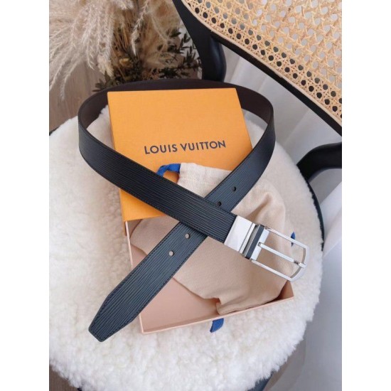 Fake Louis Vuitton Slender 35mm Reversible Belt Epi M0128Q Replica