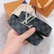 Fake Louis Vuitton LV Initiales 40MM Reversible Belt Damier Graphite M0213Q Replica
