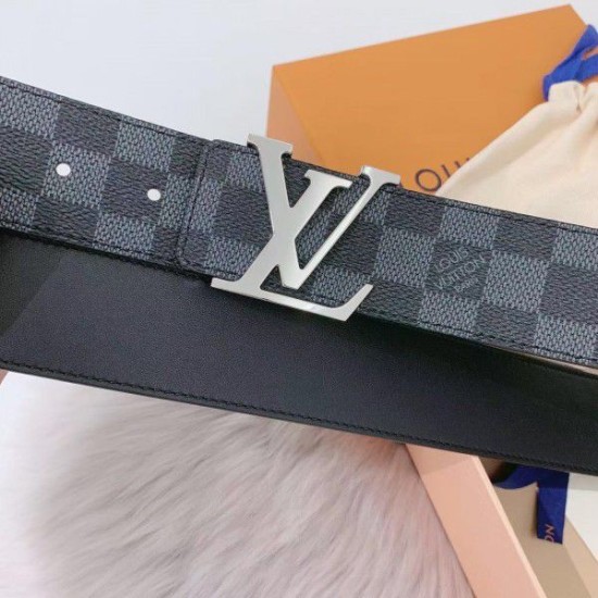 Fake Louis Vuitton LV Initiales 40MM Reversible Belt Damier Graphite M0213Q Replica