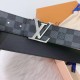 Fake Louis Vuitton LV Initiales 40MM Reversible Belt Damier Graphite M0213Q Replica