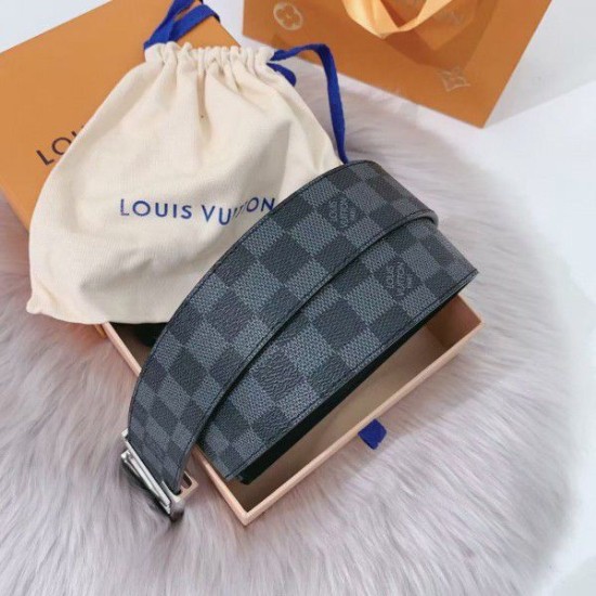 Fake Louis Vuitton LV Initiales 40MM Reversible Belt Damier Graphite M0213Q Replica