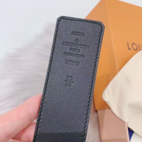 Fake Louis Vuitton LV Initiales 40MM Reversible Belt Damier Graphite M0213Q Replica