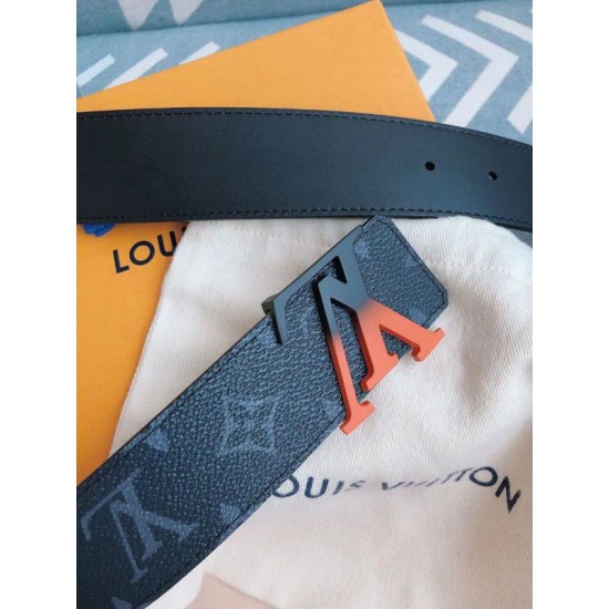 Replica Louis Vuitton Spray LV 40mm Reversible Belt Monogram Eclipse M0331V