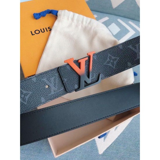 Replica Louis Vuitton Spray LV 40mm Reversible Belt Monogram Eclipse M0331V