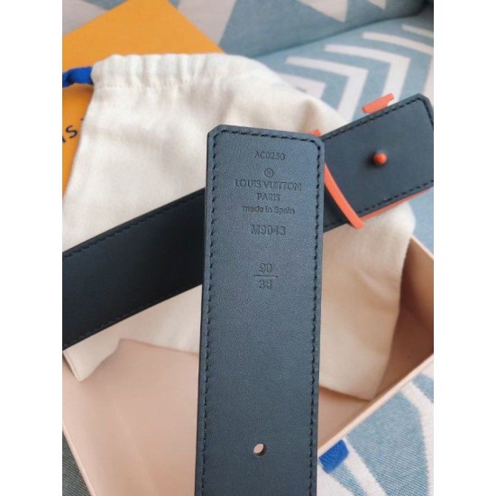 Replica Louis Vuitton Spray LV 40mm Reversible Belt Monogram Eclipse M0331V