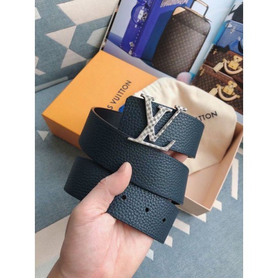 Replica Louis Vuitton Silver Damier LV 40MM Reversible Belt M0336V