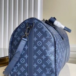 Fake Louis Vuitton Keepall Bandouliere 50 Monogram Shadow M45731 Replica