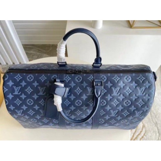 Fake Louis Vuitton Keepall Bandouliere 50 Monogram Shadow M45731 Replica