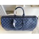 Fake Louis Vuitton Keepall Bandouliere 50 Monogram Shadow M45731 Replica