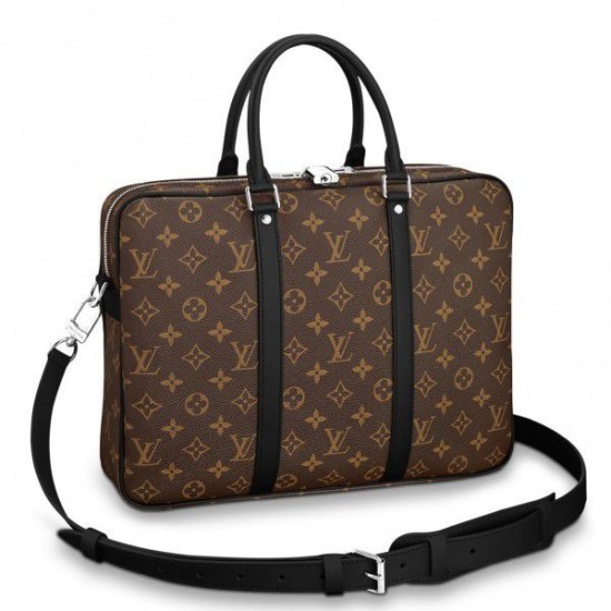 Fake Louis Vuitton Porte-Documents Voyage PM Monogram Macassar M52005 Replica Replica Louis Vuitton Porte-Documents Voyage PM Monogram Macassar M52005