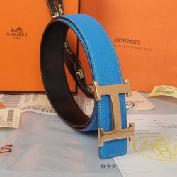 Fake Hermes Originali imported the HR1002C Blue belt Replica