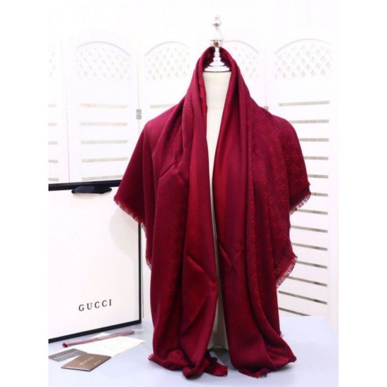 Fake Gucci Classic Silk cashmere 140 x 140cm Red Replica