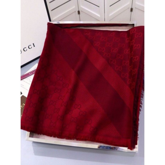 Fake Gucci Classic Silk cashmere 140 x 140cm Red Replica