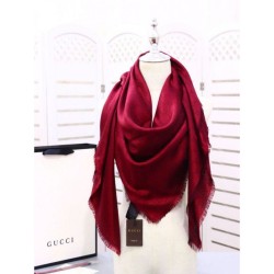 Fake Gucci Classic Silk cashmere 140 x 140cm Red Replica