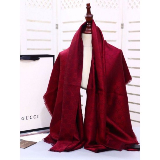 Fake Gucci Classic Silk cashmere 140 x 140cm Red Replica