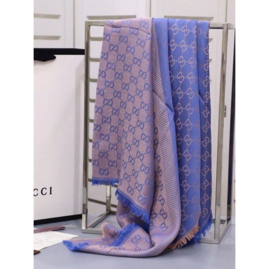 Replica Gucci Classic Silk cashmere 140 x 140cm Blue