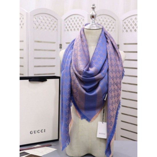Replica Gucci Classic Silk cashmere 140 x 140cm Blue