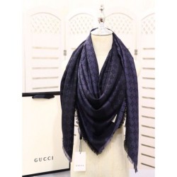 Replica Gucci Classic Silk cashmere 140 x 140cm Black