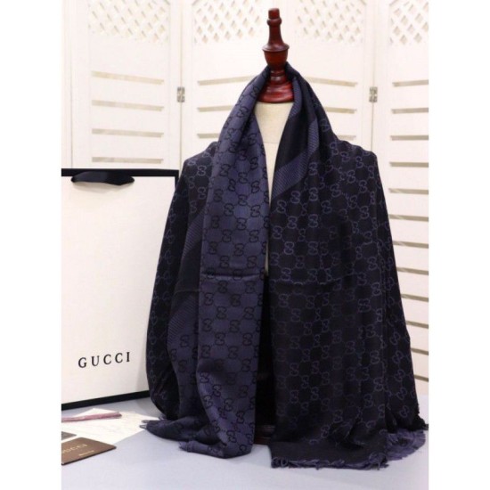 Replica Gucci Classic Silk cashmere 140 x 140cm Black