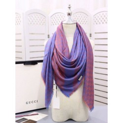 Replica Gucci Classic Silk cashmere 140 x 140cm Blue / Red