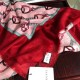 Replica Gucci Cashmere Scarf With Stirrups Print 140 x 140 Red
