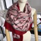 Replica Gucci Cashmere Scarf With Stirrups Print 140 x 140 Red