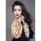 Fake Gucci Cashmere Scarf With Stirrups Print 140 x 140 Black Replica