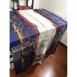 Replica Gucci Wool Silk Scarf 100 x 200 Blue