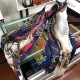 Replica Gucci Wool Silk Scarf 100 x 200 Blue