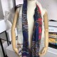 Replica Gucci Wool Silk Scarf 100 x 200 Blue