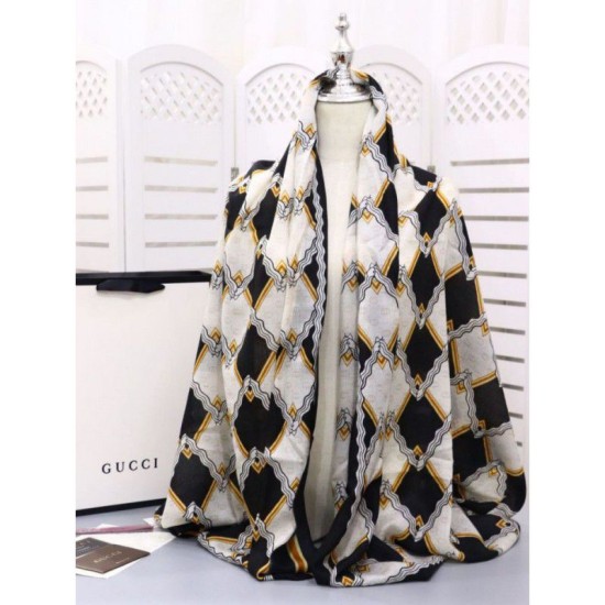 Replica Gucci Classic GG wool Jacquard Scarf 100 x 200 Black